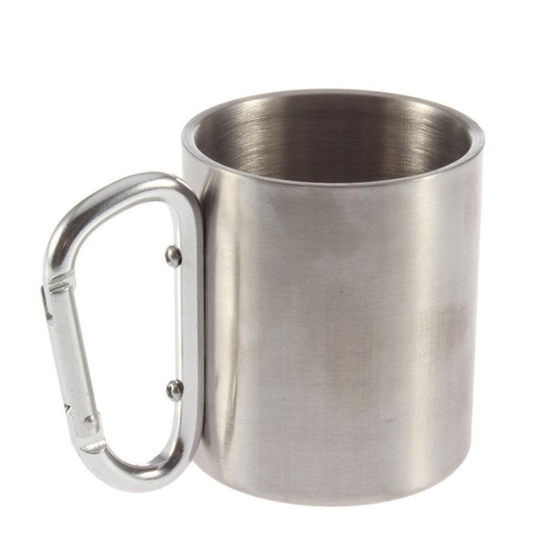 Stainless Steel Camp Mug with Carabiner - Image 2
