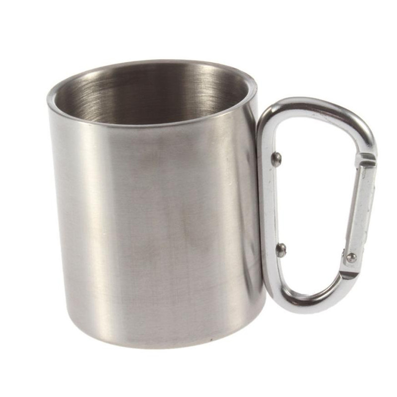 Stainless Steel Camp Mug with Carabiner - Image 3