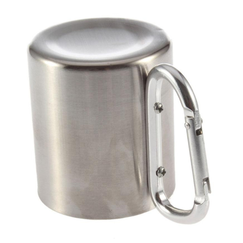 Stainless Steel Camp Mug with Carabiner - Image 4