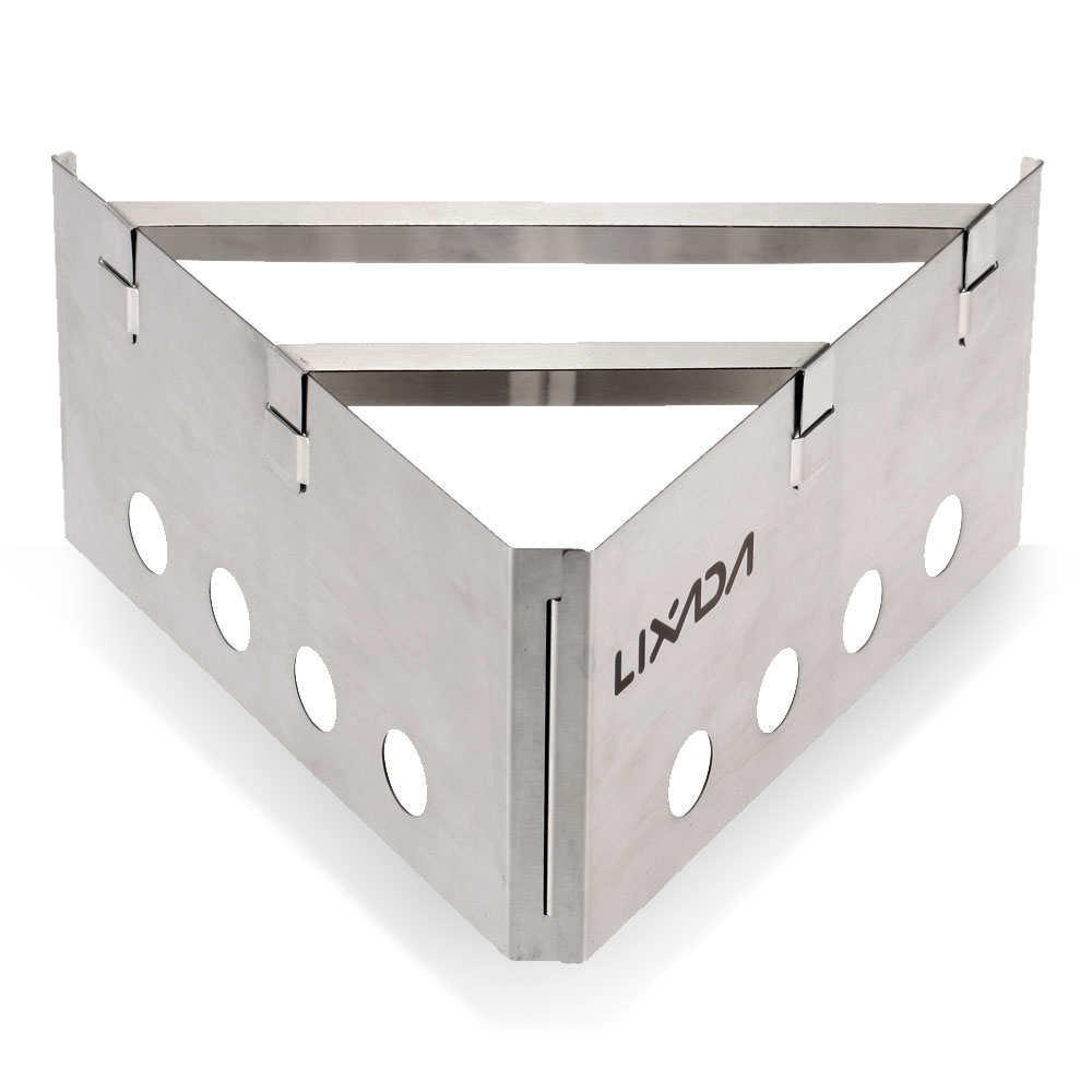 Lixada Outdoor Stove Compact Lightweight Backpacking Wood Stove Portable Outdoor Cooking Picnic Stainless Steel Camping Stove - Image 3