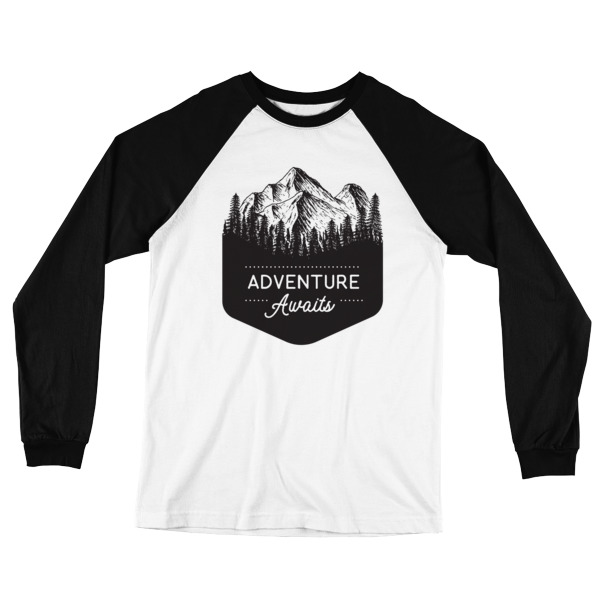 Adventure Awaits - Long Sleeve Baseball T-Shirt - Image 2