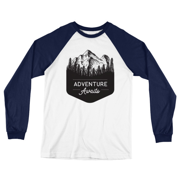 Adventure Awaits - Long Sleeve Baseball T-Shirt